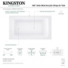 image:imageKingston Brass VTPN603219T 60Inch Acrylic DropIn Tub Glossy WhiteGlossy White