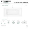 image:imageKingston Brass VTPN673219T 67Inch Acrylic DropIn Tub Glossy WhiteGlossy White
