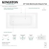 image:imageKingston Brass VTPN673219T 67Inch Acrylic DropIn Tub Glossy WhiteGlossy White