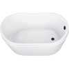 image:imageKingston Brass VTRS522928M0 52 Acrylic Oval Double Slipper Freestanding Tub with OverflowDrain Assembly Glossy WhiteMatte BlackGlossy WhiteOil Rubbed Bronze