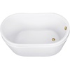 image:imageKingston Brass VTRS522928M0 52 Acrylic Oval Double Slipper Freestanding Tub with OverflowDrain Assembly Glossy WhiteMatte BlackGlossy WhitePolished Brass