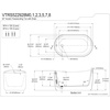 image:imageKingston Brass VTRS522928M0 52 Acrylic Oval Double Slipper Freestanding Tub with OverflowDrain Assembly Glossy WhiteMatte BlackGlossy WhitePolished Brass