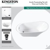 image:imageKingston Brass VTRS592826QC310 59 Acrylic Oval Single Slipper Freestanding Tub with Drain Glossy WhiteMatte BlackGlossy WhiteMatte Black