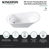 image:imageKingston Brass VTRS592826QC310 59 Acrylic Oval Single Slipper Freestanding Tub with Drain Glossy WhiteMatte BlackGlossy WhiteMatte Black