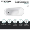 image:imageKingston Brass VTRS592826QC310 59 Acrylic Oval Single Slipper Freestanding Tub with Drain Glossy WhiteMatte BlackGlossy WhiteMatte Black