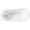 image:imageKingston Brass VTRS592826QC310 59 Acrylic Oval Single Slipper Freestanding Tub with Drain Glossy WhiteMatte BlackGlossy WhiteMatte Black