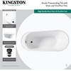 image:imageKingston Brass VTRS592826QC310 59 Acrylic Oval Single Slipper Freestanding Tub with Drain Glossy WhiteMatte BlackGlossy WhiteMatte Black