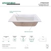 image:imageKingston Brass XVTPN603020R Drop In Acrylic Tub with Reversible Drain 60 x 30 x 2014 WhiteWhite