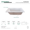 image:imageKingston Brass XVTPN603020R Drop In Acrylic Tub with Reversible Drain 60 x 30 x 2014 WhiteWhite