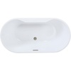 image:imageKingston Brass VTDE593023C422 59 Acrylic Oval Double Ended Freestanding Tub with Drain Glossy WhitePolished BrassGlossy WhiteBrushed Nickel
