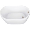 Glossy White/Antique Brass