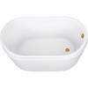 image:imageKingston Brass VTRS522928M0 52 Acrylic Oval Double Slipper Freestanding Tub with OverflowDrain Assembly Glossy WhiteMatte BlackGlossy WhiteBrushed Brass