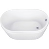 image:imageKingston Brass VTRS522928M0 52 Acrylic Oval Double Slipper Freestanding Tub with OverflowDrain Assembly Glossy WhiteMatte BlackGlossy WhiteBrushed Nickel