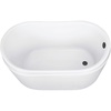 image:imageKingston Brass VTRS522928M0 52 Acrylic Oval Double Slipper Freestanding Tub with OverflowDrain Assembly Glossy WhiteMatte BlackGlossy WhiteMatte Black