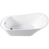 image:imageKingston Brass VTRS592826QC310 59 Acrylic Oval Single Slipper Freestanding Tub with Drain Glossy WhiteMatte BlackGlossy WhiteMatte Black