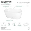 image:imageAqua Eden VT7DE512823 51Inch Acrylic Freestanding Tub with Deck for Faucet Installation White