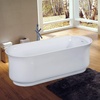 image:imageAqua Eden VTDR662723 66Inch Acrylic AntiSkid Freestanding Tub with Drain White