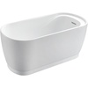 image:imageAqua Eden VTOV512925S 51Inch Acrylic Freestanding Tub with Seat and Drain Glossy White