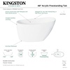 image:imageAqua Eden VTRS482627 48Inch Acrylic Freestanding Tub with Drain Glossy White