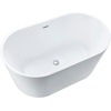 image:imageKingston Brass VTDE533023 Aqua Eden 53Inch Acrylic Double Ended Freestanding Tub with Center Drain White