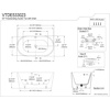 image:imageKingston Brass VTDE533023 Aqua Eden 53Inch Acrylic Double Ended Freestanding Tub with Center Drain White