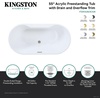 image:imageKingston Brass VTDE552823C423 55 Acrylic Oval Double Ended Freestanding Tub with Drain Glossy WhiteAntique BrassGlossy WhiteAntique Brass