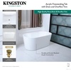 image:imageKingston Brass VTDE552823C423 55 Acrylic Oval Double Ended Freestanding Tub with Drain Glossy WhiteAntique BrassGlossy WhitePolished Brass