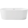 image:imageKingston Brass VTOV543023 Aqua Eden 54Inch Acrylic Double Ended Freestanding Tub with Center Drain White