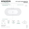 image:imageKingston Brass VTOV543023 Aqua Eden 54Inch Acrylic Double Ended Freestanding Tub with Center Drain White