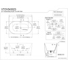 image:imageKingston Brass VTOV543023 Aqua Eden 54Inch Acrylic Double Ended Freestanding Tub with Center Drain White