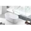 image:imageKingston Brass VTOV543023 Aqua Eden 54Inch Acrylic Double Ended Freestanding Tub with Center Drain White