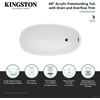 image:imageKingston Brass VTRS482627C310 48 Acrylic Oval Single Slipper Freestanding Tub with Drain Glossy WhiteMatte Black