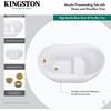 image:imageKingston Brass VTRS523030M8 52 Acrylic Oval Single Slipper Freestanding Tub with OverflowDrain Assembly and Integral Seat Glossy WhiteBrushed NickelGlossy WhiteOil Rubbed Bronze