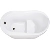 image:imageKingston Brass VTRS523030M8 52 Acrylic Oval Single Slipper Freestanding Tub with OverflowDrain Assembly and Integral Seat Glossy WhiteBrushed NickelGlossy WhiteOil Rubbed Bronze