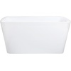 image:imageKingston Brass VTSQ513226S Aqua Eden 51 Acrylic Freestanding Tub with Drain and Integrated Seat Glossy White