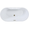 image:imageKingston Brass VT7DE512823C420 51 Acrylic Oval Double Ended Freestanding Tub with Drain Glossy WhiteMatte BlackGlossy WhiteAntique Brass