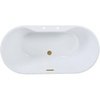 image:imageKingston Brass VT7DE512823C420 51 Acrylic Oval Double Ended Freestanding Tub with Drain Glossy WhiteMatte BlackGlossy WhiteBrushed Brass
