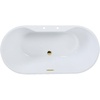 Glossy White/Polished Brass