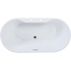 image:imageKingston Brass VT7DE512823C420 51 Acrylic Oval Double Ended Freestanding Tub with Drain Glossy WhiteMatte BlackGlossy WhitePolished Nickel