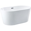 image:imageKingston Brass VTDE533023 Aqua Eden 53Inch Acrylic Double Ended Freestanding Tub with Center Drain White