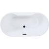 image:imageKingston Brass VTDE552823C423 55 Acrylic Oval Double Ended Freestanding Tub with Drain Glossy WhiteAntique BrassGlossy WhiteMatte Black