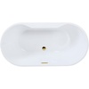 image:imageKingston Brass VTDE552823C423 55 Acrylic Oval Double Ended Freestanding Tub with Drain Glossy WhiteAntique BrassGlossy WhitePolished Brass