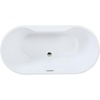 image:imageKingston Brass VTDE552823C423 55 Acrylic Oval Double Ended Freestanding Tub with Drain Glossy WhiteAntique BrassGlossy WhitePolished Nickel