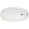 image:imageKingston Brass VTRS482627C310 48 Acrylic Oval Single Slipper Freestanding Tub with Drain Glossy WhiteMatte Black