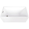 image:imageKingston Brass VTSQ512823C418 51 Acrylic Rectangular Double Ended Freestanding Tub with Drain Glossy WhiteBrushed NickelGlossy WhiteAntique Brass