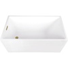 image:imageKingston Brass VTSQ512823C418 51 Acrylic Rectangular Double Ended Freestanding Tub with Drain Glossy WhiteBrushed NickelGlossy WhiteBrushed Brass