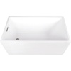 image:imageKingston Brass VTSQ512823C418 51 Acrylic Rectangular Double Ended Freestanding Tub with Drain Glossy WhiteBrushed NickelGlossy WhiteBrushed Nickel