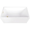 Glossy White/Polished Brass