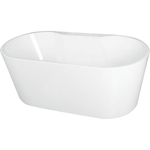 image:imageAqua Eden VT7DE512823 51Inch Acrylic Freestanding Tub with Deck for Faucet Installation White