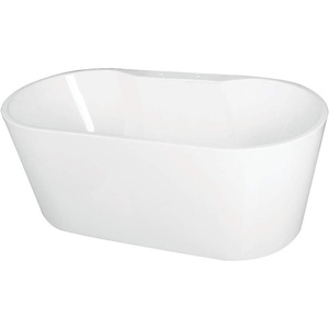 image:imageAqua Eden VT7DE593023 59Inch Acrylic Freestanding Tub with Deck for Faucet Installation White